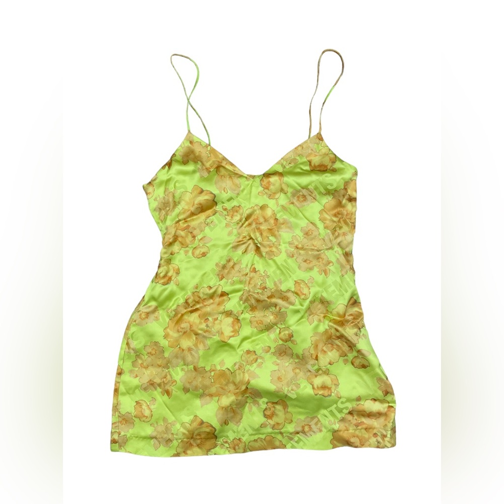 VETEMENTS Yellow Acid‎ Flower Slip Shirt - Picture 2 of 8